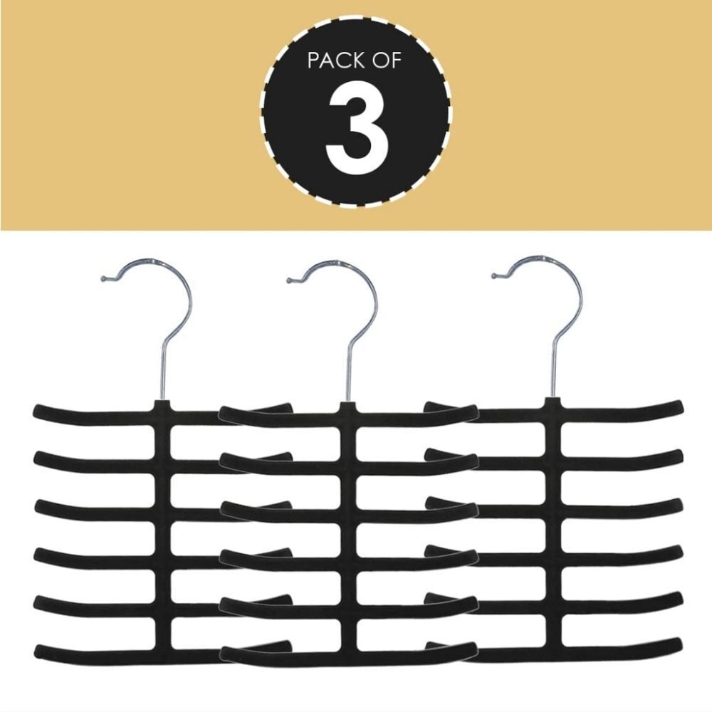 At Home Set Of 3 Velvet  Accessory Hangers